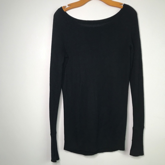LULULEMON WOMENS SWEATER Black 100% WOOL REVERSIBLE PULLOVER 8 - Picture 2 of 12